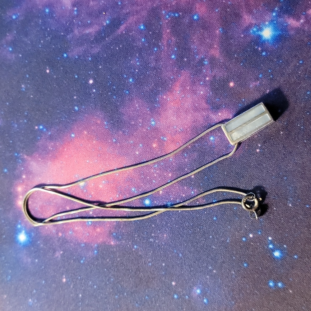 Silver unique rock pendent